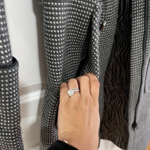 Soia & Kyo Tweed Herringbone Wool Coat - Picture 9 of 16